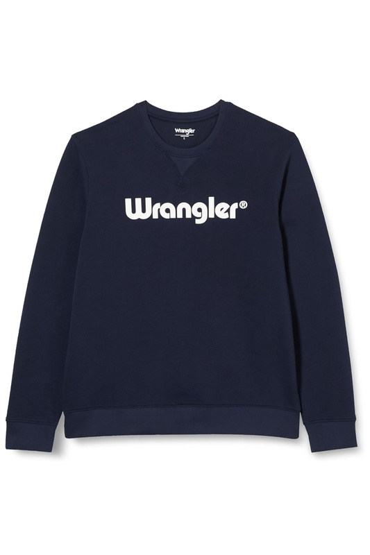 MESKA BLUZA WRANGLER LOGO CREW SWEAT NAVY 112350539