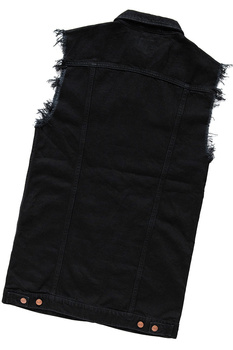 DAMSKA BEZRĘKAWNIK JEANSOWY WRANGLER LONG VEST BLACK W418RJ24Q 112128797