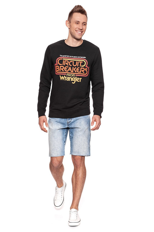 BLUZA WRANGLER MĘSKA CIRCUIT SWEAT FADED BLACK W6546I4V6 112130549
