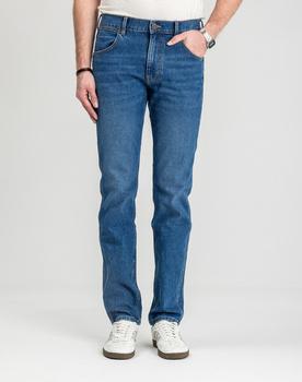 MESKIE SPODNIE  WRANGLER GREENSBORO OAKWOOD BLUE 112371374