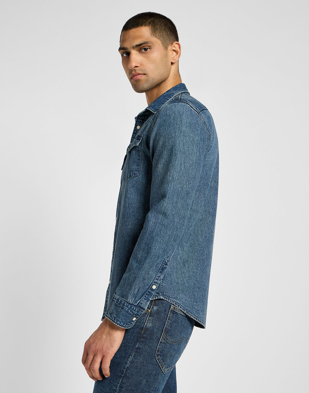 LEE MĘSKA KOSZULA REGULAR WESTERN SHIRT GREEN AURA 112355743 L66W008582