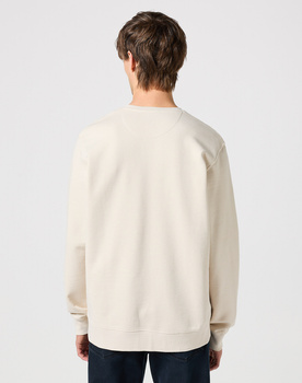 MESKA BLUZA WRANGLER LOGO CREW SWEAT VINTAGE WHITE 112350538