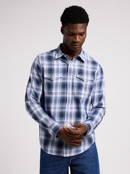 LEE MĘSKA KOSZULA LEE CLEAN WESTERN SHIRT DRAMA BLUE 112349934