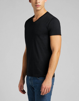LEE TWIN PACK V NECK MĘSKI T-SHIRT KOSZULKI DWUPAK BLACK L62ECM01 112114538