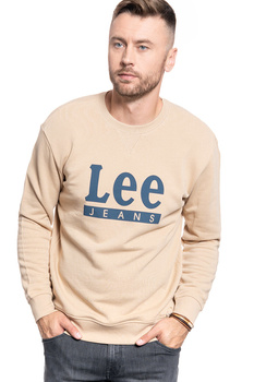 BLUZA MĘSKA LEE BASIC GRAPHIC CREW DUST BEIGE L80TJBLP 112121530