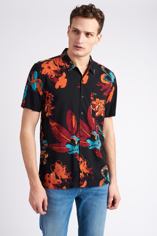 LEE SEASONAL SS SHIRT MĘSKA KOSZULA NA CO DZIEŃ BLACK L66DOC01 112116355