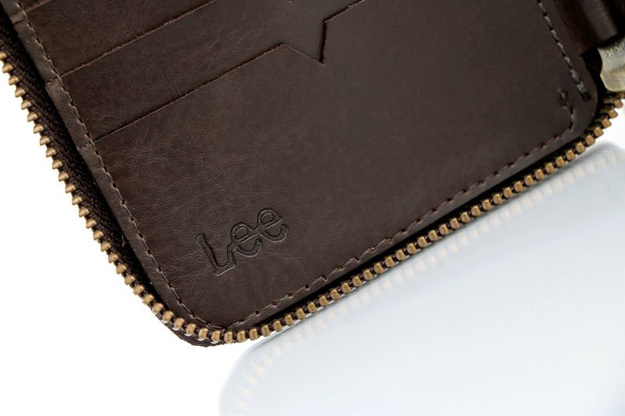 LEE FULL ZIP WALLET DARK BROWN LB095324