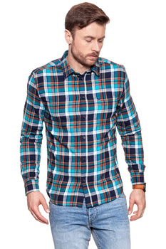 KOSZULA WRANGLER LS 1PKT BUTTON DOWN BLUE BAY W5874T2VG 112129586