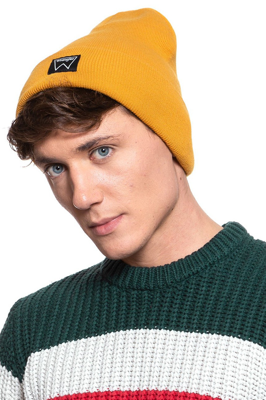 MĘSKA CZAPKA ZIMOWA WRANGLER BASIC BEANIE MINERAL YELLOW W0U0UHY02 112125779