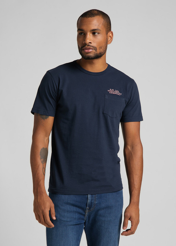 MĘSKI T-SHIRT LEE SS POSTER TEE NAVY L63EFE35 112114997
