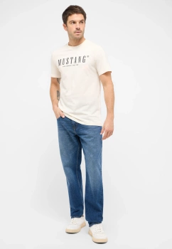 Męskie Spodnie Jeansowe MUSTANG Denver Straight Denim Blue 1016340 5000 682