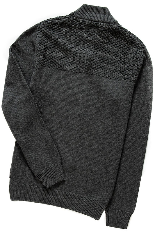 WRANGLER FULL ZIP KNIT DARK GREY MEL W8A3RKX06 112132371