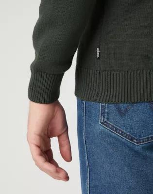 SWETER MĘSKI WRANGLER FULL ZIP KNIT DEEP FOREST W8B5QOG08 112141659