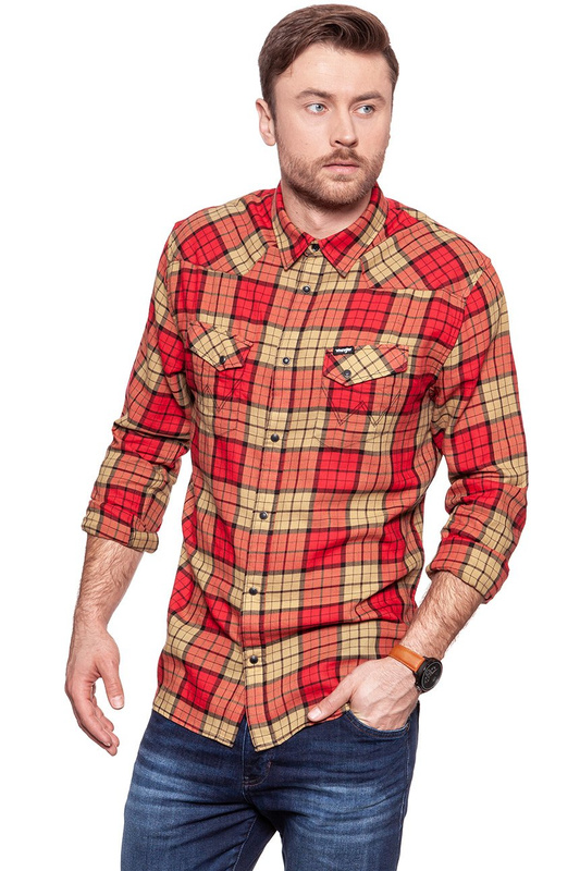 KOSZULA WRANGLER LS WESTERN SHIRT SALSA RED W5969SZWN 112129819