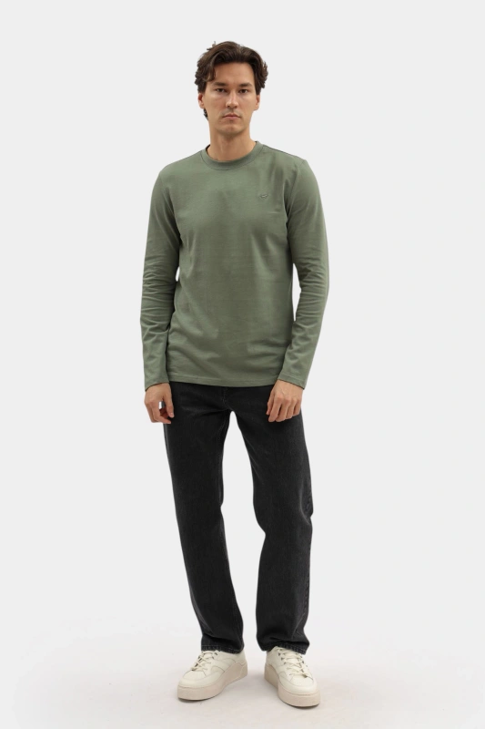 Męski Longsleeve Mustang Style Arlington Agave Green 1016874 6473