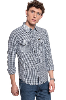 LEE WESTERN SHIRT MĘSKA KOSZULA W KRATĘ BLACK L644NL01 112115593