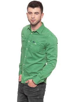 WRANGLER WESTERN SHIRT FAIRWAY GREEN W5965MV1Q