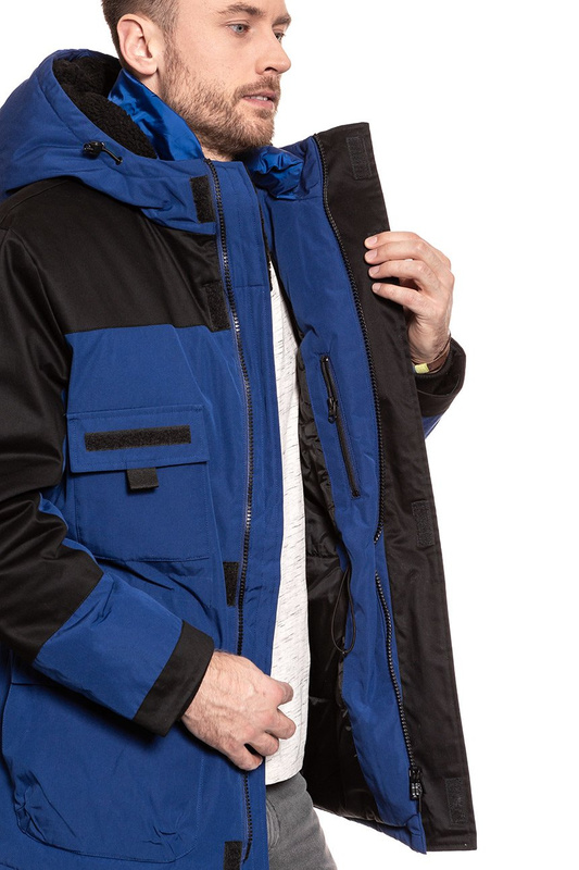 KURTKA ZIMOWA WRANGLER PARKA BLUE DEPTHS W4B6XPXJY 112129090