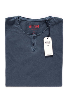 MUSTANG T SHIRT OPEN EDGE HENLEY DRESS BLUES 1007742 5334