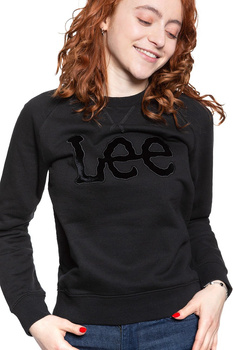 BLUZA LEE DAMSKA ESSENTIAL LOGO SWS BLACK L53FTX01 112112282
