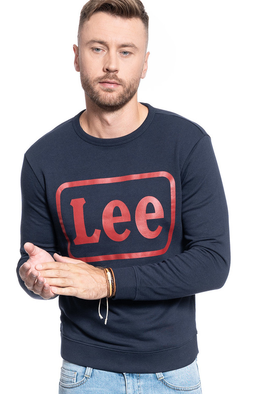BLUZA MĘSKA LEE LOGO CREW SWS NIGHT SKY L80JFBSJ 112121401