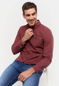 Męska Koszula MUSTANG Chester Gingham Check Orange Navy 1014765 12549