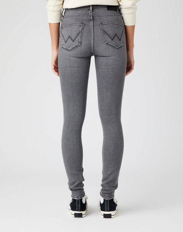 WRANGLER HIGH RISE SKINNY DAMSKIE SPODNIE JEANSOWE VINTAGE GREY W27HDH41N 112145958