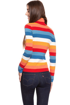 DAMSKI SWETER WRANGLER TURTLE NECK GLOW ORANGE W8105PW48 112132222