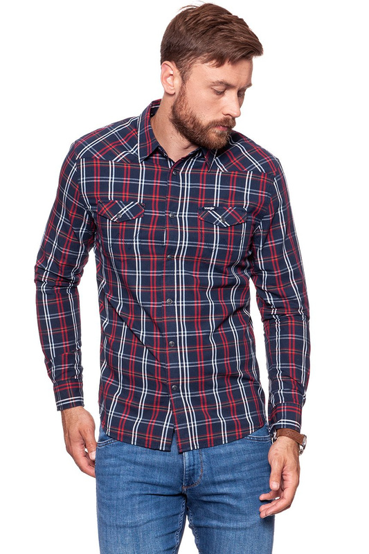 KOSZULA WRANGLER WESTERN SHIRT RED W59734M47 112129831