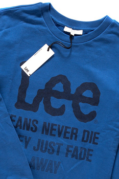 BLUZA LEE DAMSKA LOGO CREW SWS BEYOND BLUE L53GJSKT 112112297