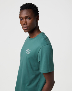 MESKA KOSZULKA  WRANGLER EMBROIDERY TEE BISTRO GREEN 112371491