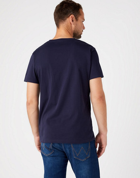 WRANGLER FRAME LOGO TEE MĘSKI T-SHIRT KOSZULKA NAVY W7H3D3114 112146325