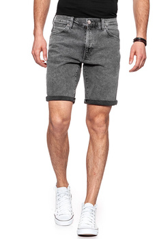 KRÓTKIE SPODENKI WRANGLER DENIM SHORT BLEACHED BLACK W14CRA24P 112126620