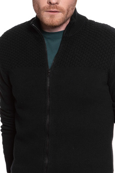 MĘSKI SWETER WRANGLER FULL ZIP KNIT BLACK W8A3RK100 112132370