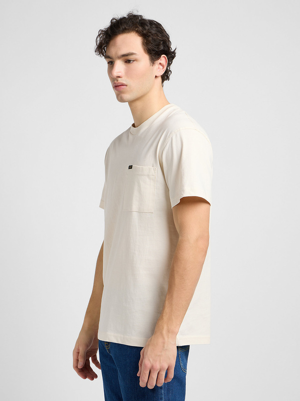LEE MĘSKA KOSZULKA LEE RELAXED POCKET TEE ECRU 112342986