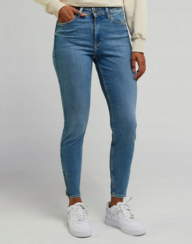 LEE DAMSKIE SPODNIE JEANSOWE JEANSY SCARLETT HIGH ZIP BRIGHT STORMS L31BGUD40