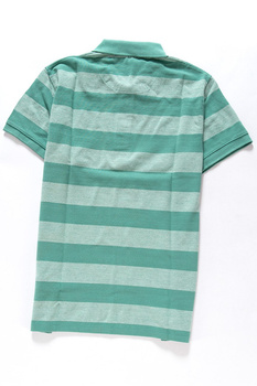 WRANGLER S/S BOLD STRIPE POLO BERYL GREEN W7A33KBS4