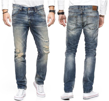TOM TAILOR SPODNIE MĘSKIE AEDAN SLIM VINTAGE BLUE DENIM 6203519.00.12 COL. 1074