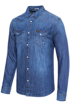 KOSZULA JEANSOWA MĘSKA WRANGLER WESTERN DENIM MID IN W5973O78E 112129852
