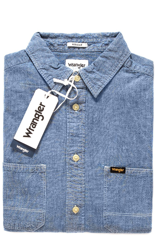 WRANGLER LS WORKWEAR SHIRT LIGHT INDIGO W5A14TB4E 112129963