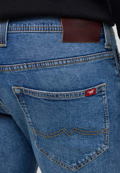 Męskie Spodnie jeansowe Mustang Style Oregon Slim Denim Blue 1016799 5000 402