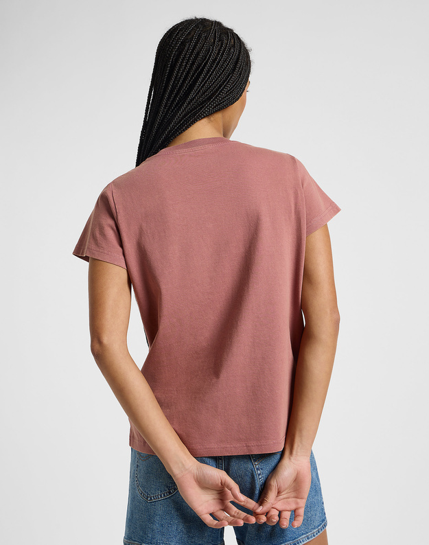 DAMSKA KOSZULKA LEE SMALL LOGO TEE HENNA 112363636