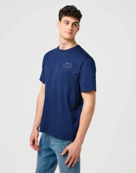 MESKA KOSZULKA WRANGLER EMBROIDERY TEE NAVY 112371488