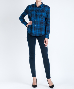 LEE WESTERN SHIRT DAMSKA KOSZULA MATERIAŁOWA W KRATĘ NIGHT SKY L46CPGSJ 112110866