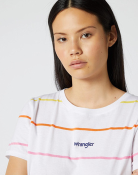 DAMSKI T-SHIRT WRANGLER REGULAR TEE REAL WHITE W7N4EVXW1 112131972
