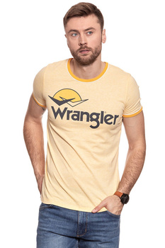 KOSZULKA WRANGLER RINGER LOGO TEE AMBER YELLOW W7B45FQUY 112131479
