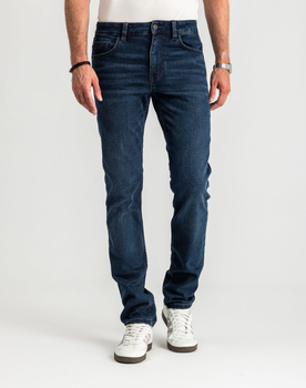 Męskie Spodnie Jeansowe Tom Tailor Josh Dark Stone Blue Black Denim 1021434 10173