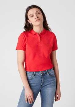 WRANGLER POLO DAMSKA KOSZULKA Z KOŁNIERZYKIEM LOLLIPOP RED W7Q1K4XSK 112132079
