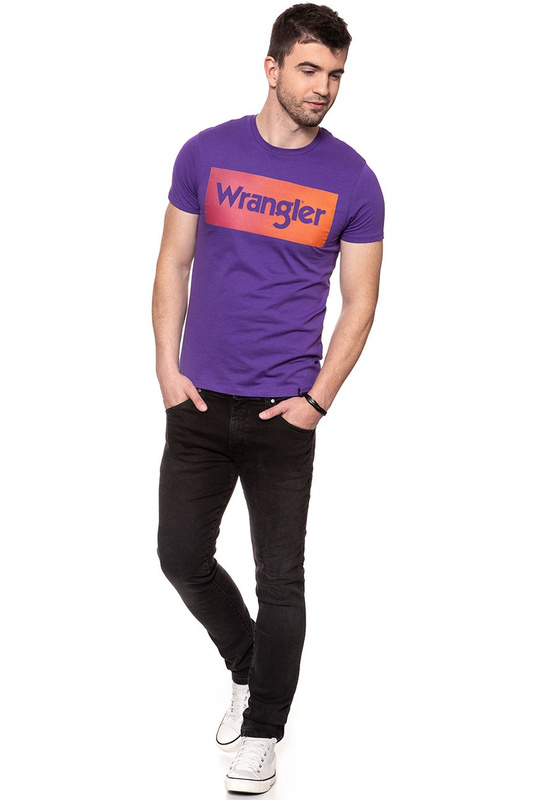 KOSZULKA WRANGLER LOGO TEE TROPICAL PURPLE W7B62FQW3 112131518