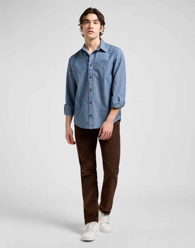 MESKA KOSZULA LEE PATCH SHIRT RINSE 112370569